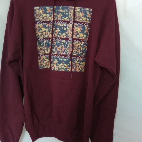 Hanes Women's Hoodie Pullover Sweater Color Cranberry Size Small - Picture 2 of 5